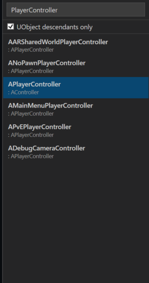 Search box with filtered results